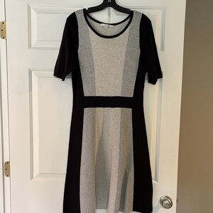 Boden Black and Gray Colorblock Sweater Dress